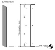 DITON LINIE DŘEVA QUICK WALL WOOD Sloupková deska 210 DUB arktic - 25/6/210cm